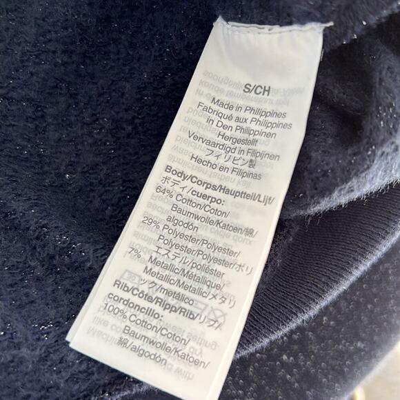 J. Crew Shimmer Crewneck Sweater Navy - Picture 6 of 6